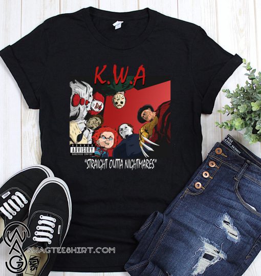 KWA horror characters straight outta nightmares halloween shirt