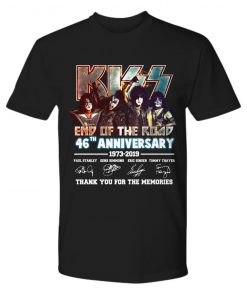 Kiss end of the road 46th anniversary 1973-2019 signatures thank you for the memories premium tee