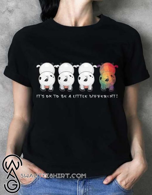 LGBT it's ok to be a little different cows shirt