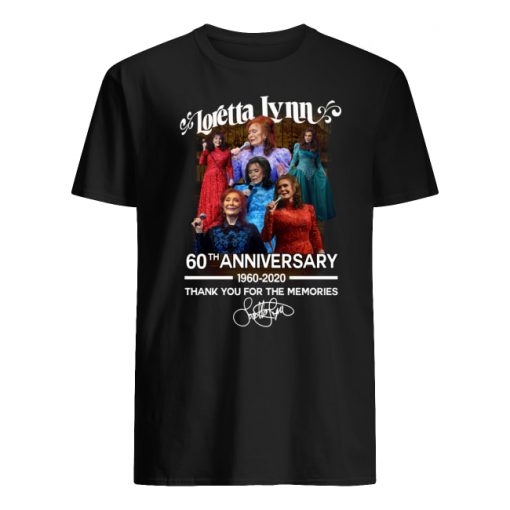 Loretta lynn 60th anniversary 1960-2020 thank you for the memories signature men's shirt