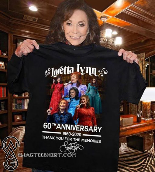 Loretta lynn 60th anniversary 1960-2020 thank you for the memories signature shirt