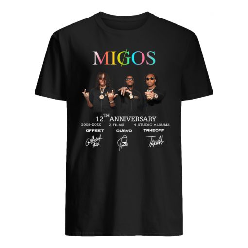 Migos 12th anniversary signatures men's shirt