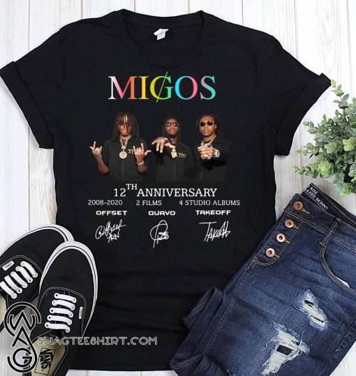 Migos 12th anniversary signatures shirt