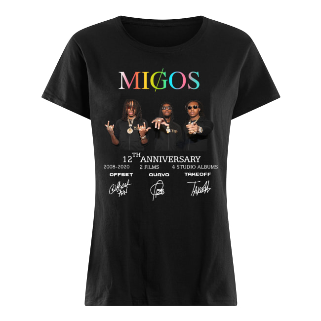Migos 12th anniversary signatures women's shirt