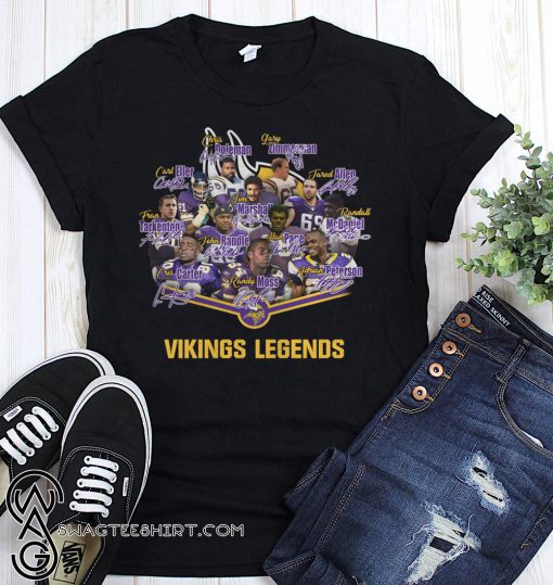 Minnesota vikings legends signatures shirt