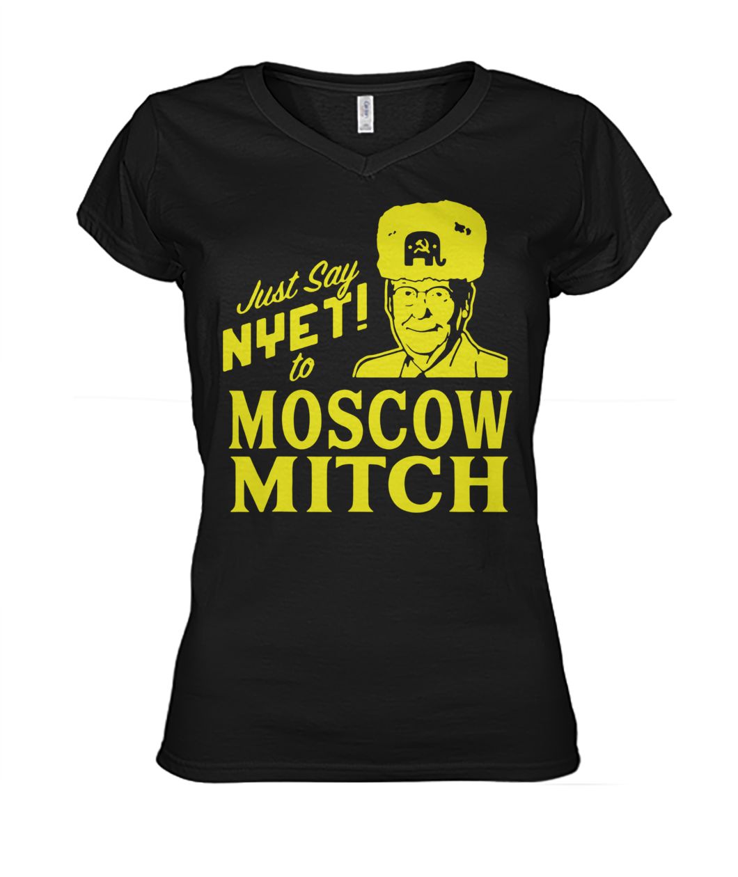 Mitch mcconnell just say nyet to moscow mitch women's v-neck