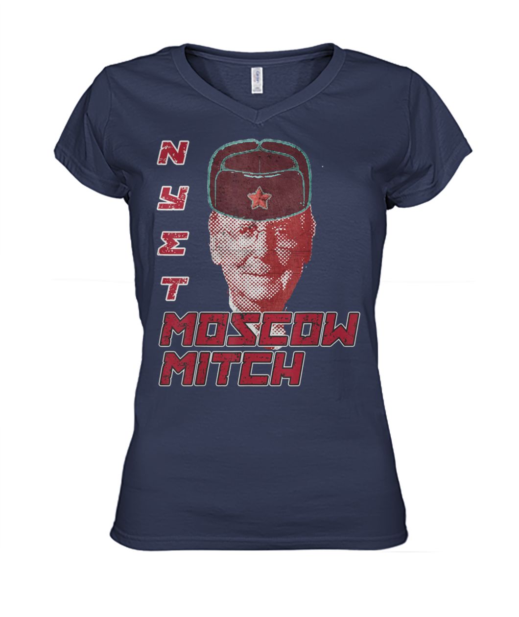 Moscow mitch mcconnell nyet women's v-neck