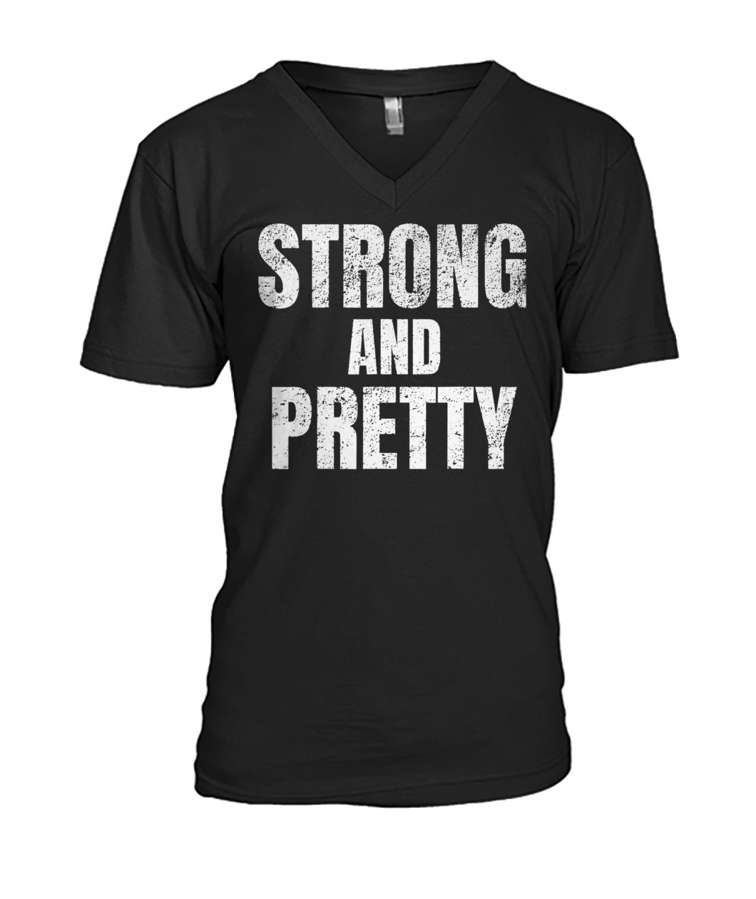 Motivation strong and pretty mens v-neck