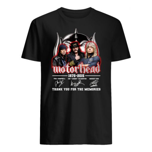 Motorhead 1975-2015 signatures thank you for the memories men's shirt