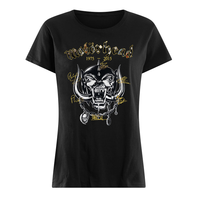 Motorhead 1975-2015 signatures women's shirt