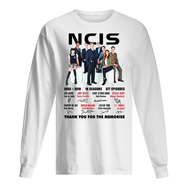 NCIS 2003-2019 16 seasons 377 episodes thank you for the memories long sleeved