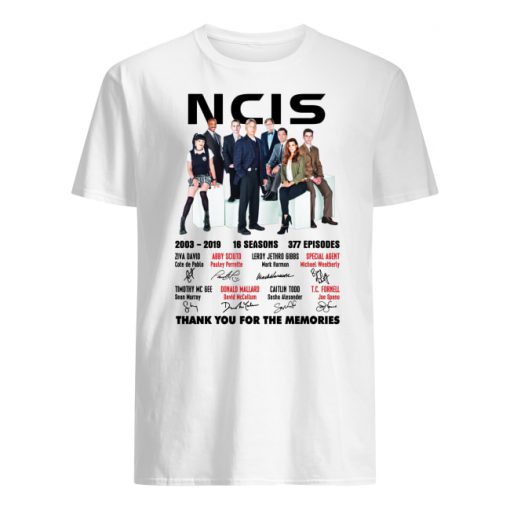 NCIS 2003-2019 16 seasons 377 episodes thank you for the memories men's shirt