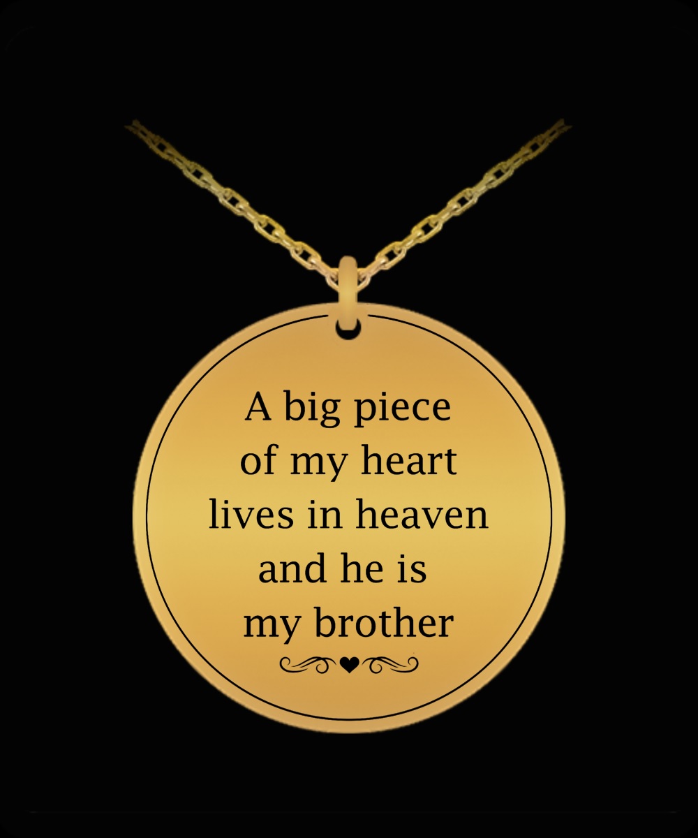 Original A big piece of my heart my brother necklace