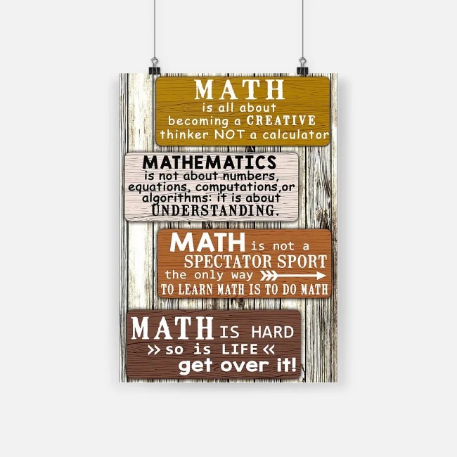 Original Math is all about becoming a creative thinker not a calculator poster