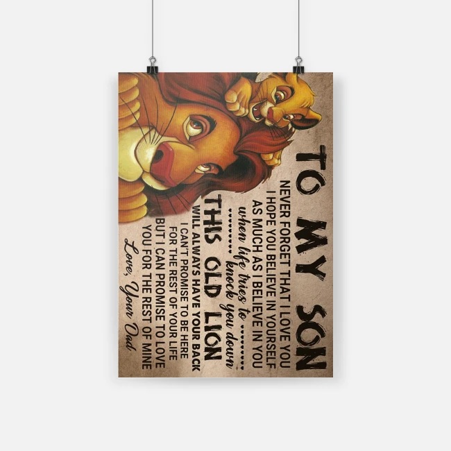 Original The lion king to my son never forget that I love you poster