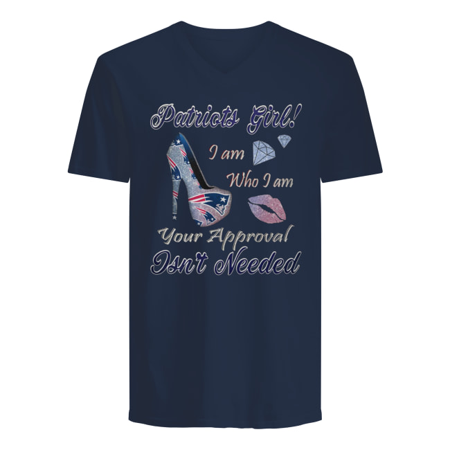 Patriots girl I am who I am your approval isn't needed men's v-neck