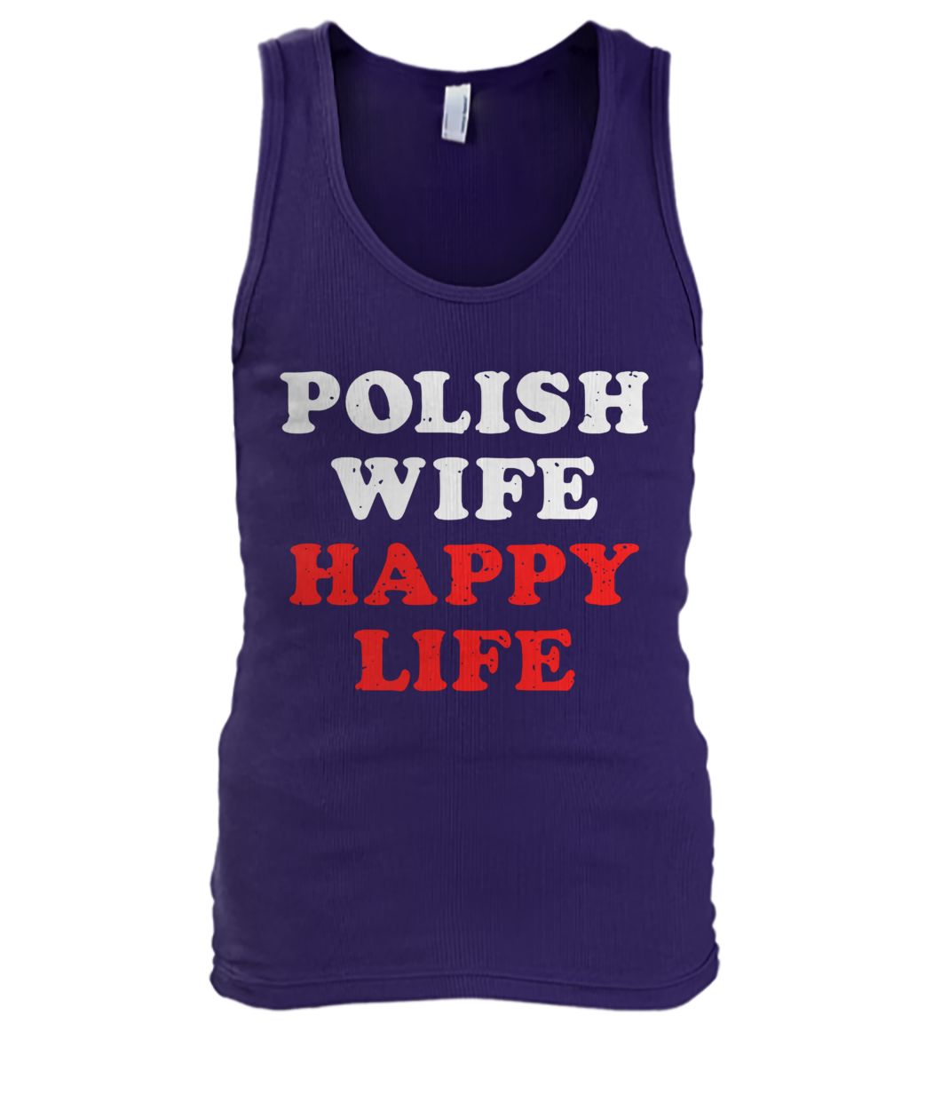 Polish wife happy life men's tank top