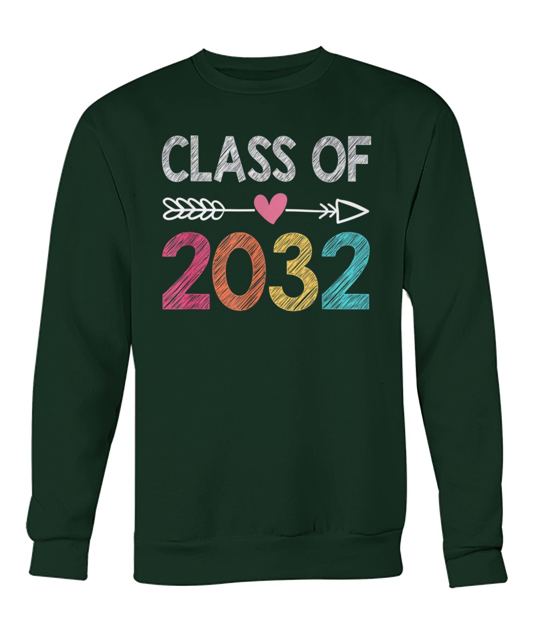 Preschool graduation class of 2032 crew neck sweatshirt