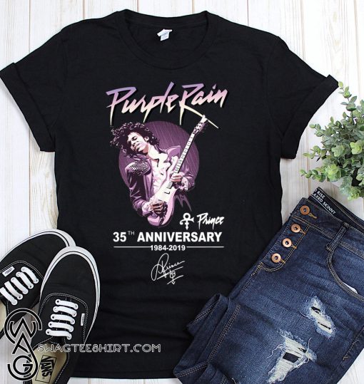 Purple rain 35th anniversary 1984-2019 signature shirt
