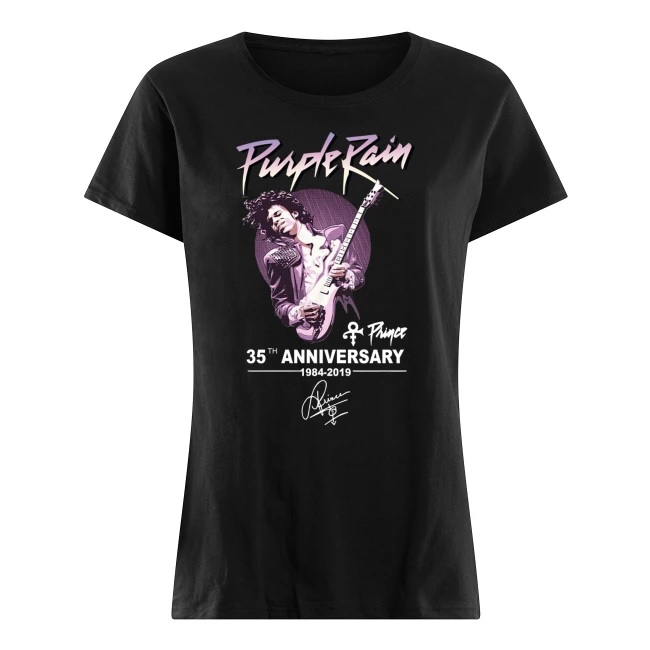 Purple rain 35th anniversary 1984-2019 signature women's shirt