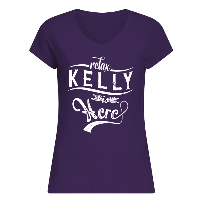 Relax kelly is here women's v-neck
