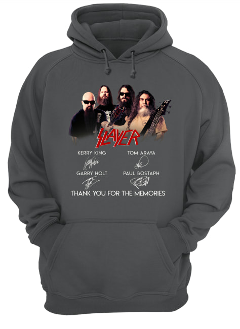 Slayer signatures thank you for the memories hoodie