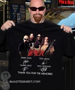 Slayer signatures thank you for the memories shirt