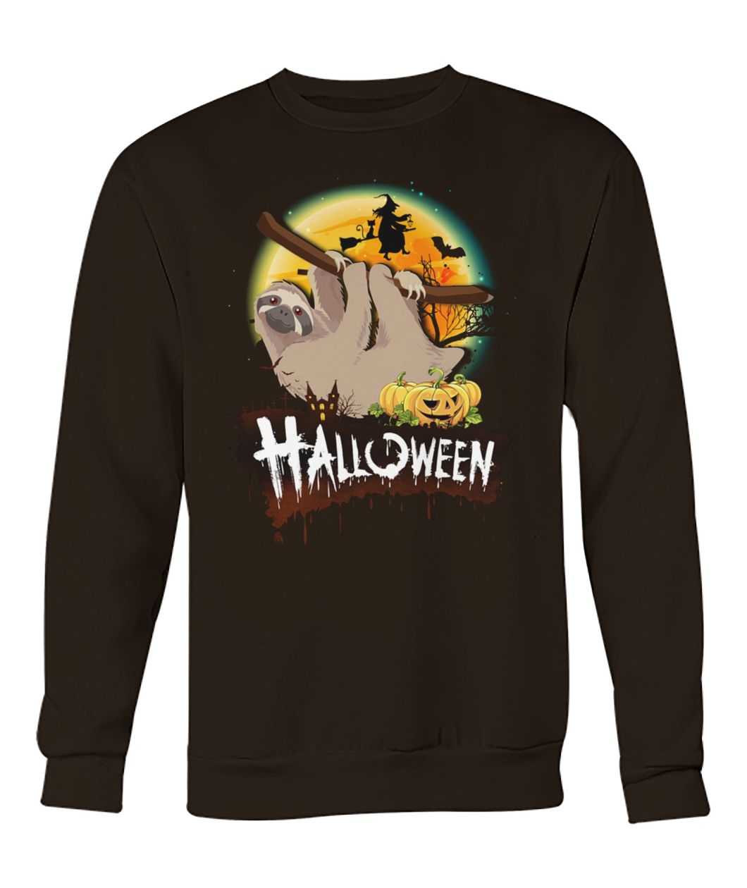 Sloth halloween crew neck sweatshirt