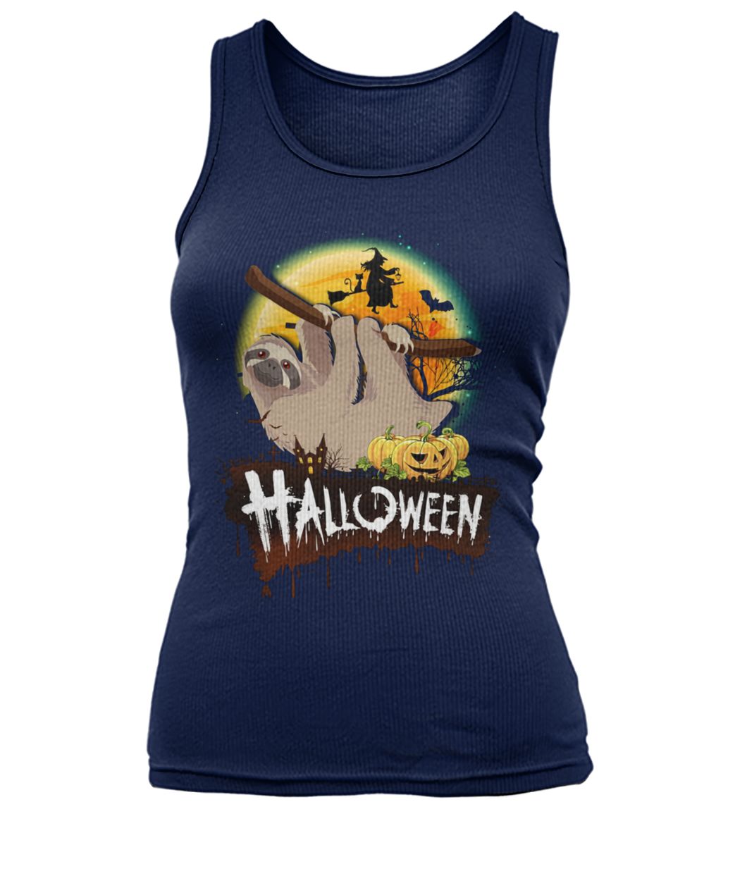 Sloth halloween women's tank top