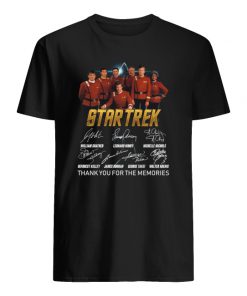 Star trek thank you for the memories signatures men's shirt