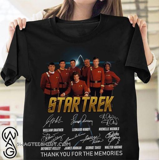 Star trek thank you for the memories signatures shirt