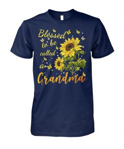 Sunflower blessed to be called a grandma unisex cotton tee