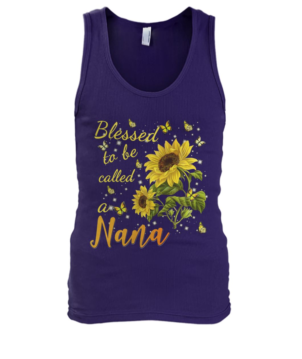 Sunflower blessed to be called a nana men's tank top