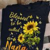 Sunflower blessed to be called a nana shirt