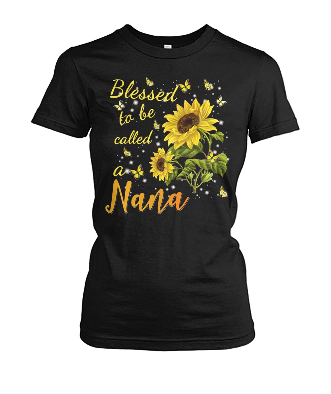 Sunflower blessed to be called a nana women's crew tee