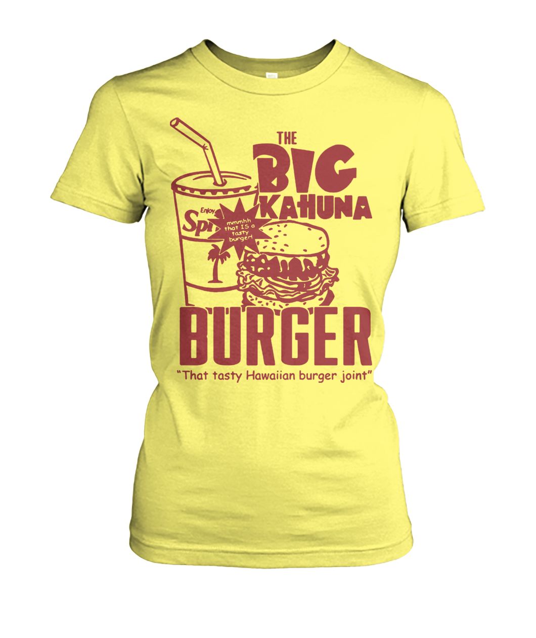 The big kahuna burger pulp fiction women's crew tee