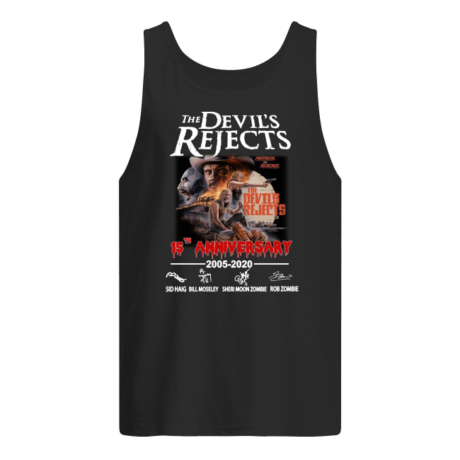 The devil's rejects 15th anniversary 2005-2020 signatures men's tank top