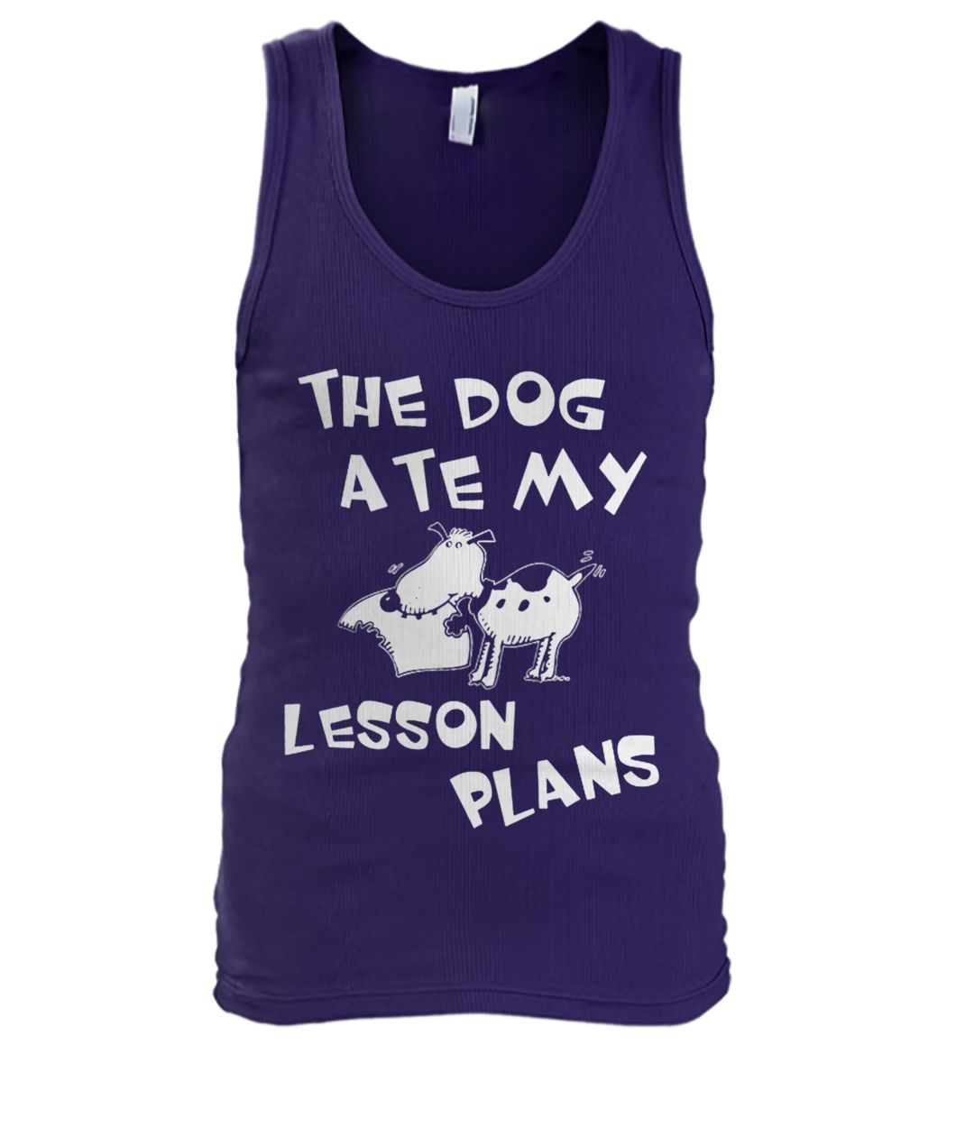The dog ate my lesson plans men's tank top