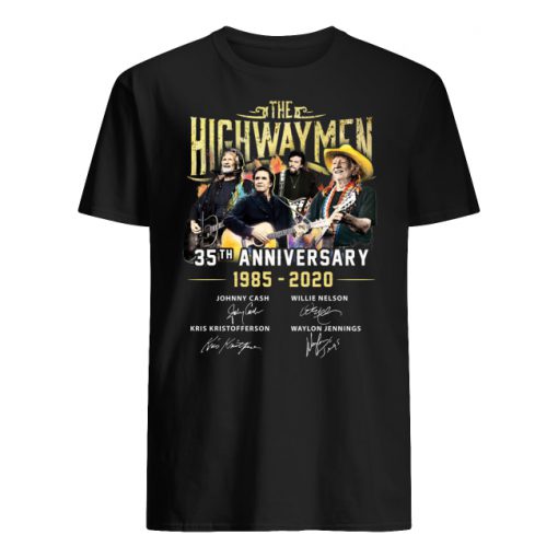 The highwaymen 35th anniversary 1985-2020 signature men's shirt