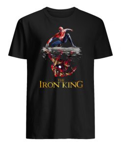 The iron king iron man and spider man water reflection men's shirt