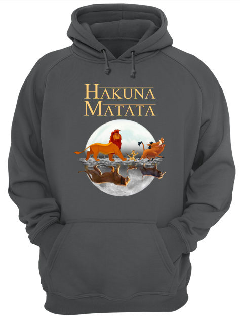 The lion king hakuna matata simba timon and pumba reflection hoodie