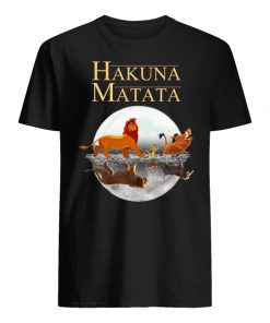 The lion king hakuna matata simba timon and pumba reflection men's shirt
