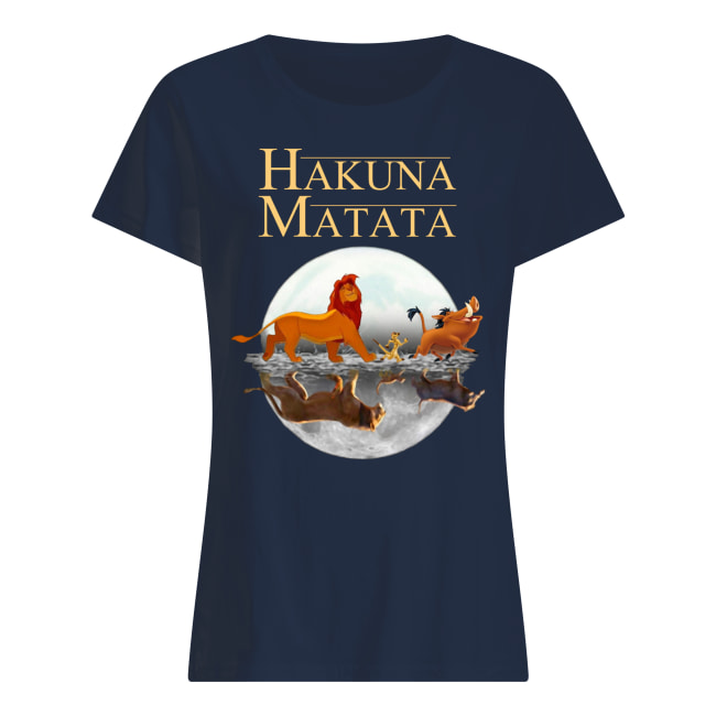 The lion king hakuna matata simba timon and pumba reflection women's shirt