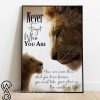 The lion king never forget who you are mufasa and simba poster