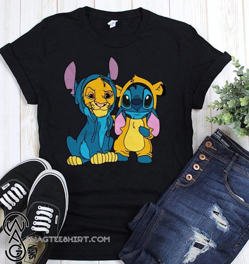 The lion king simba and stitch is best friend shirt