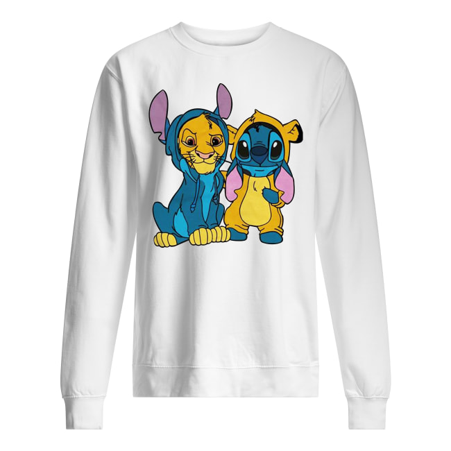 The lion king simba and stitch is best friend sweatshirt