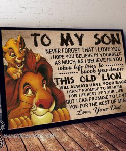 The lion king to my son never forget that I love you poster