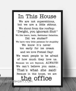 The office tv show in this house quotes poster