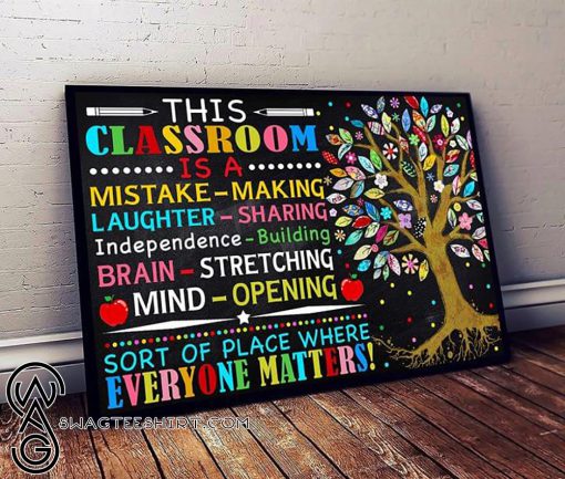This classroom is a mistake making laughter sharing poster