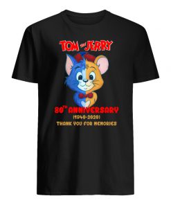 Tom and jerry 80th anniversary 1940-2020 thank you for the memories men's shirt